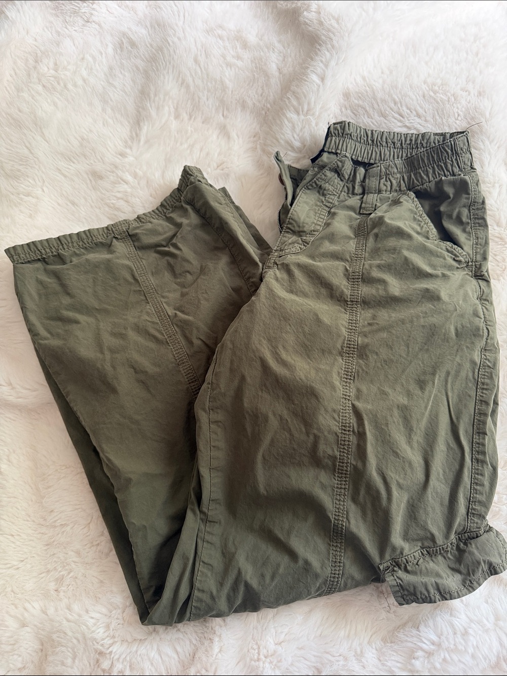 BDG Y2K Cargo Olive Green Wide Leg Pants